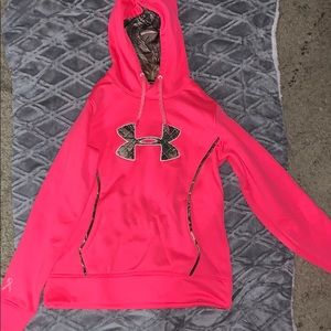 Women’s Under Armour hoodie pink and camouflage